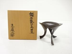 一ノ瀬宗辰造　銀杏鶴　蓋置